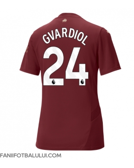 Manchester City Josko Gvardiol #24 Tricou Fotbal Replică 2024-25 Femei Treilea
